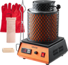 VEVOR Electric Melting Furnace, 1350W Electric Metal Smelter Foundry, 2102℉/1150℃ Metal Smelting Machine with 3kg Ceramic Crucible, Gold Smelting Kit for Jewelry Making, Metal Bars, Metal Components