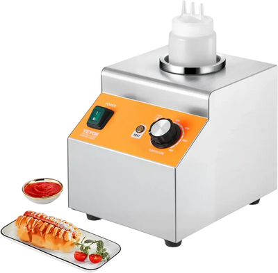 Vevor Bottle Warmer Commercial Hot Fudge Cheese Sauce Dispenser 0.8L New