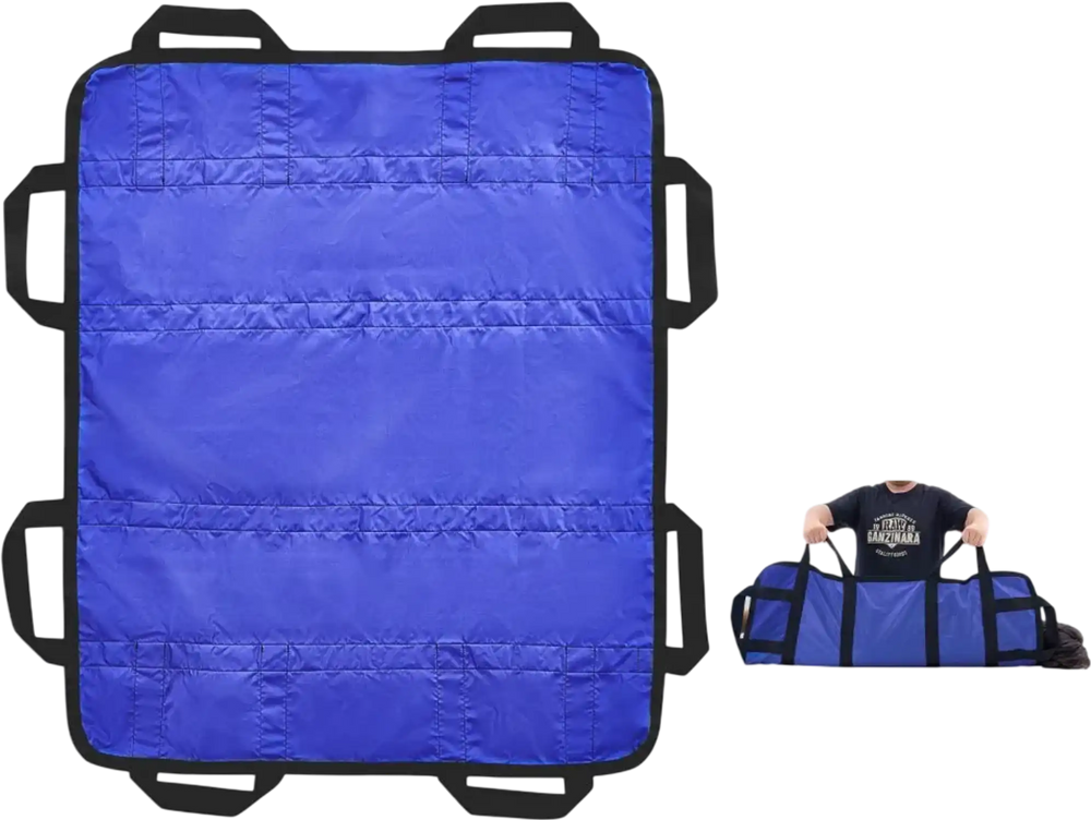 VEVOR Positioning Bed Pad with 8 Reinforced Handles, 48" x 40" Lifting, Turning, Repositioning, Patient Transfer Sheet Washable for Elderly, Patient, Bedridden, 400LBS Capacity