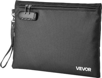 Vevor Document Bag Fireproof Waterproof File Organizer with Lock New