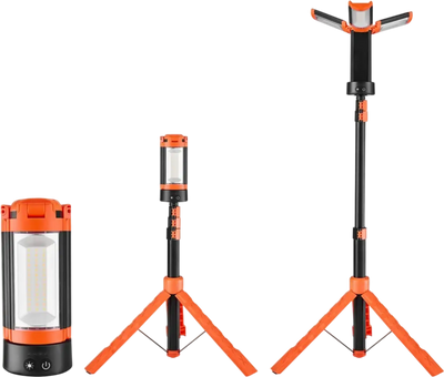 Vevor Work Light Rechargeable LED Tripod Stand Portable Construction Lighting New