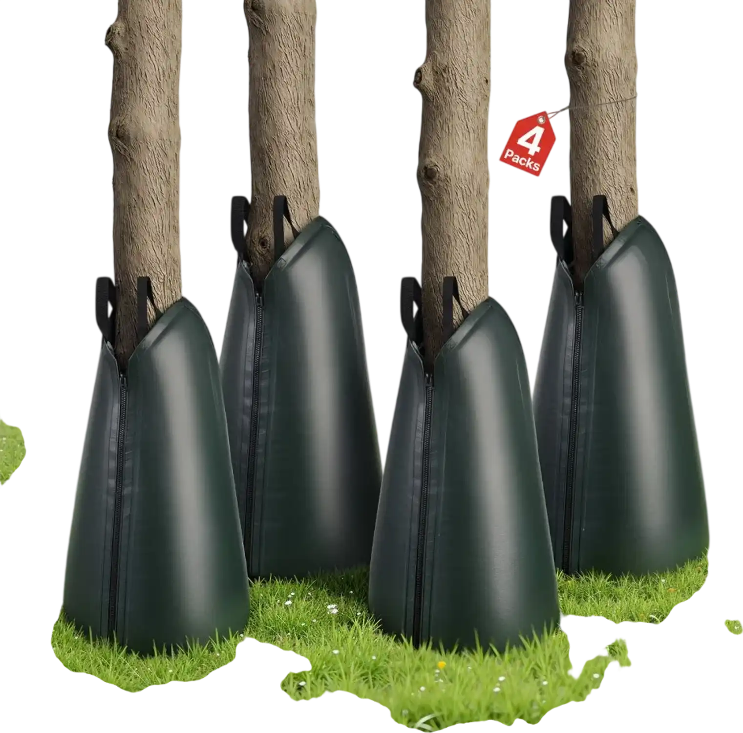Vevor Tree Watering Bags 20 Gallon 4-Pack Slow Release Deep Root Irrigation New