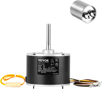VEVOR Condenser Fan Motor K55HXJKL-2918, 51-23055-11, 1/5 HP 208-230V, 1075RPM, OEM Standard Upgraded Replacement Condenser Motor Reversible Rotating, Explosion-proof CBB65 5μF/370V Capacitor