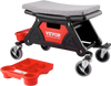 VEVOR Mechanics Stool, 300 LBS Capacity Rolling Mechanic Seat with 4" Wheels, with Three Slide Out Tool Trays and Drawer, Heavy Duty Roller Creeper Seat for Home Garage DIY Automotive