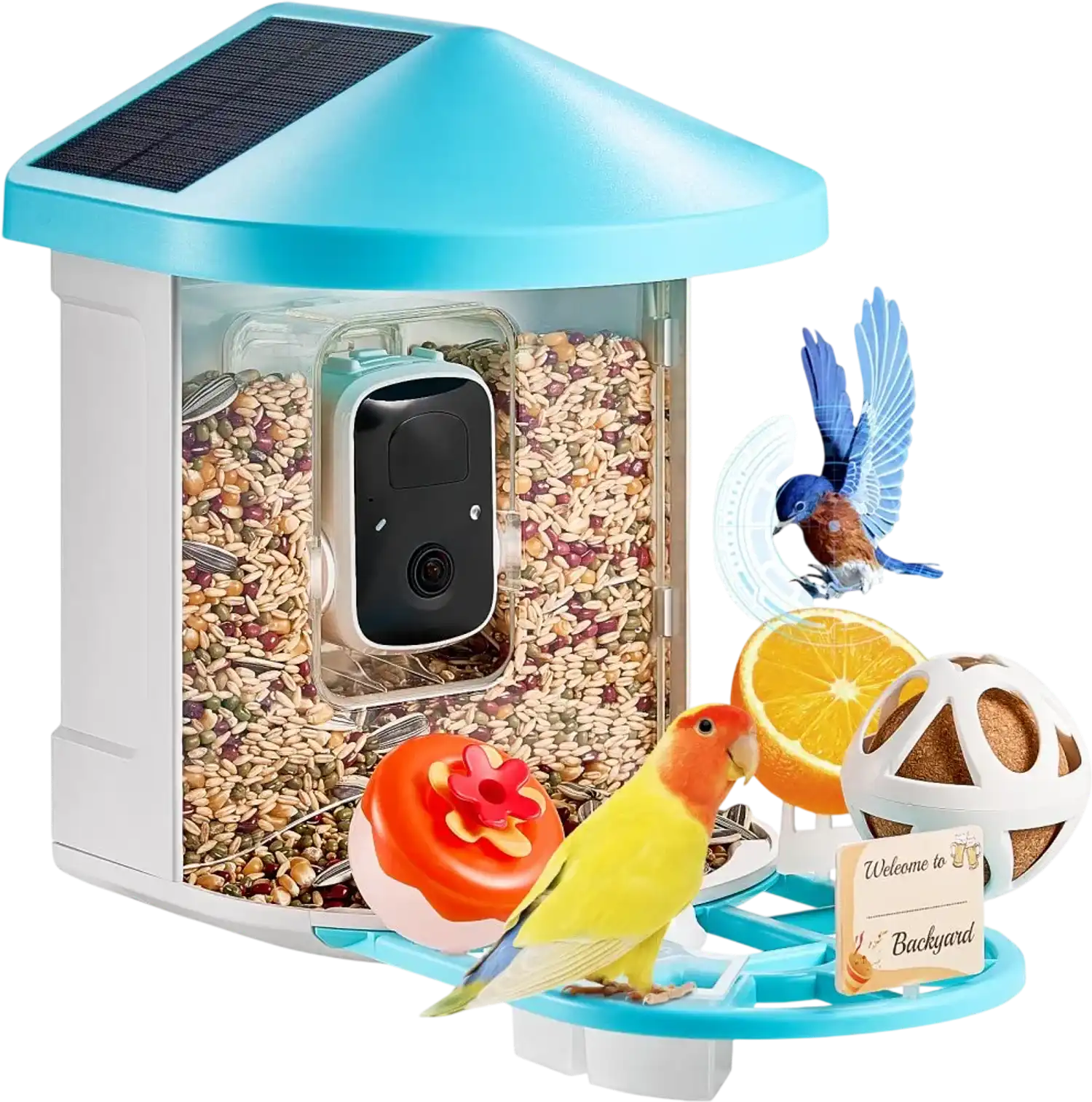Vevor Bird Feeder Smart Bird Feeder with Camera 2K AI Solar Powered New