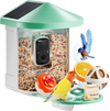 VEVOR Smart Bird Feeder with Camera, 2K HD AI Identify 10000+ Bird Species, Solar-Powered Bird Watching Camera with Auto Capture & Instant Notify, Wireless Outdoor Gift for Bird Lover (3 Solar Panels)