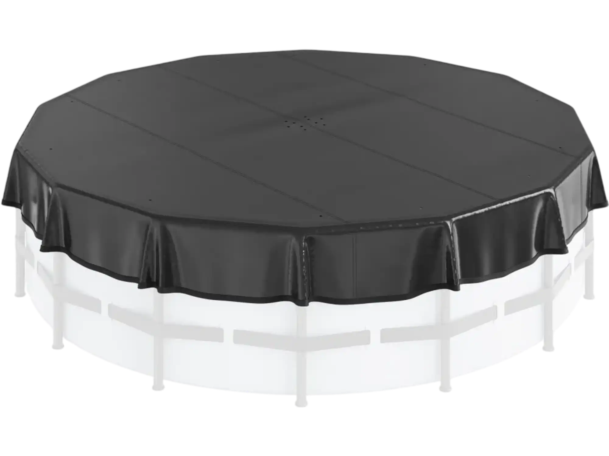 Vevor Pool Cover 15' Round Above-Ground Safety Solar Waterproof Dustproof Black New