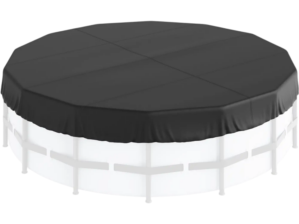 VEVOR 18 Ft Round Pool Cover, Solar Covers for Above Ground Pools, Safety Pool Cover with Drawstring Design, 420D Oxford Fabric Winter Pool Cover, Waterproof and Dustproof, Black
