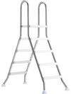 VEVOR Above Ground Pool Ladder, Stainless Steel A-Frame Swimming Pool Stairs for 49.2 in High Wall, 330 lbs Capacity Heavy Duty Entry/Exit Steps with Secure Non-Slip 4 Steps and Platform, Silver