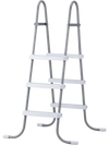 VEVOR Above Ground Pool Ladder, 3-Step Steel A-Frame Swimming Pool Stairs for 42 in High Wall, 300 lbs Capacity Entry/Exit Steps with Secure Non-Slip Sturdy Wide Step, Easy Setup, Gray & White