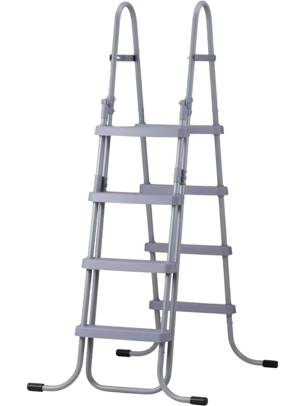 VEVOR Above Ground Pool Ladder, 4-Step Steel A-Frame Swimming Pool Stairs for 52 in High Wall, 300 lbs Capacity Entry/Exit Steps with Secure Non-Slip Sturdy Wide Step, Easy Setup Outdoor, Gray