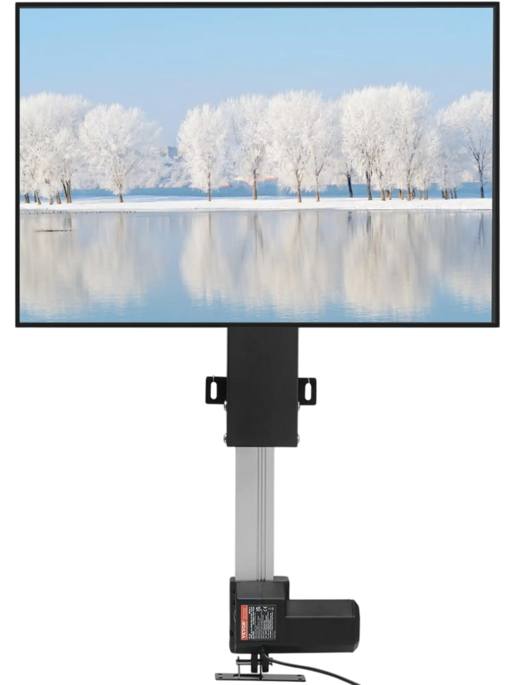VEVOR Automated TV Elevator for Up to 50" Screens, 28" Stroke with Adjustable Height from 38" to 65", Remote Controlled, Supports up to 132 lbs