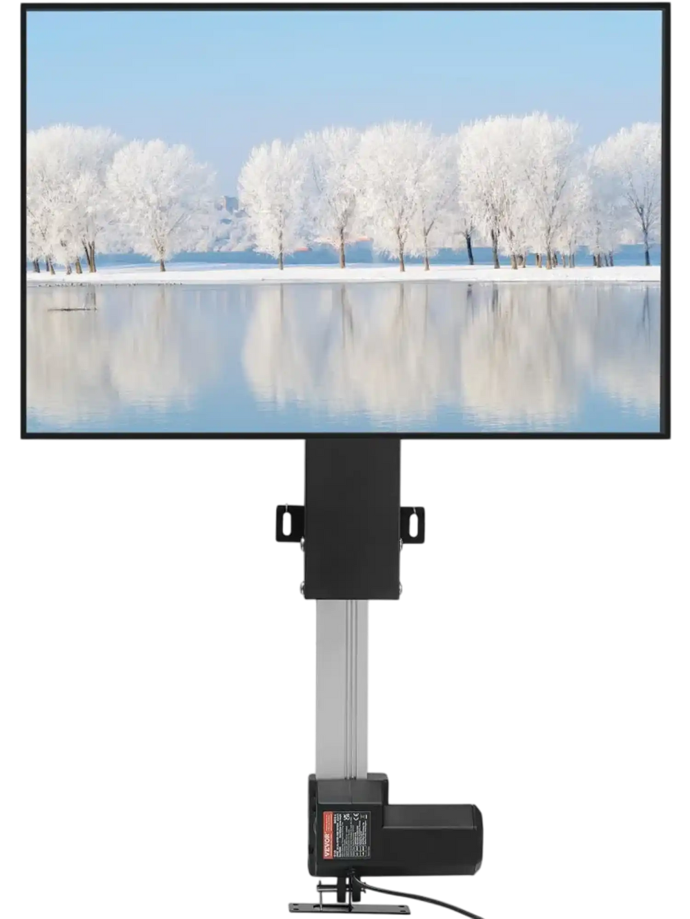 VEVOR Automated TV Elevator, 31" Stroke for Up to 60" Screens, Adjustable Height 42"-73", Remote Controlled, Supports 132 lbs