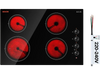 VEVOR Electric Cooktop 30inch 4 Burners Stove Top 7200W 220V No Plug, Ceramic Built-in Radiant Electric Stove , with 11 Power Levels, Over-Heat Guard, Knob/Touch Control