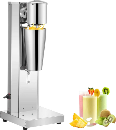 VEVOR Milkshake Maker Kit, Stainless Steel Electric Milkshake Maker, 180W Milkshake Machine, Single Head Classic Milkshake Maker with 800ml Cup, Silver Milkshake Maker Machine, 2 Speed Adjustable