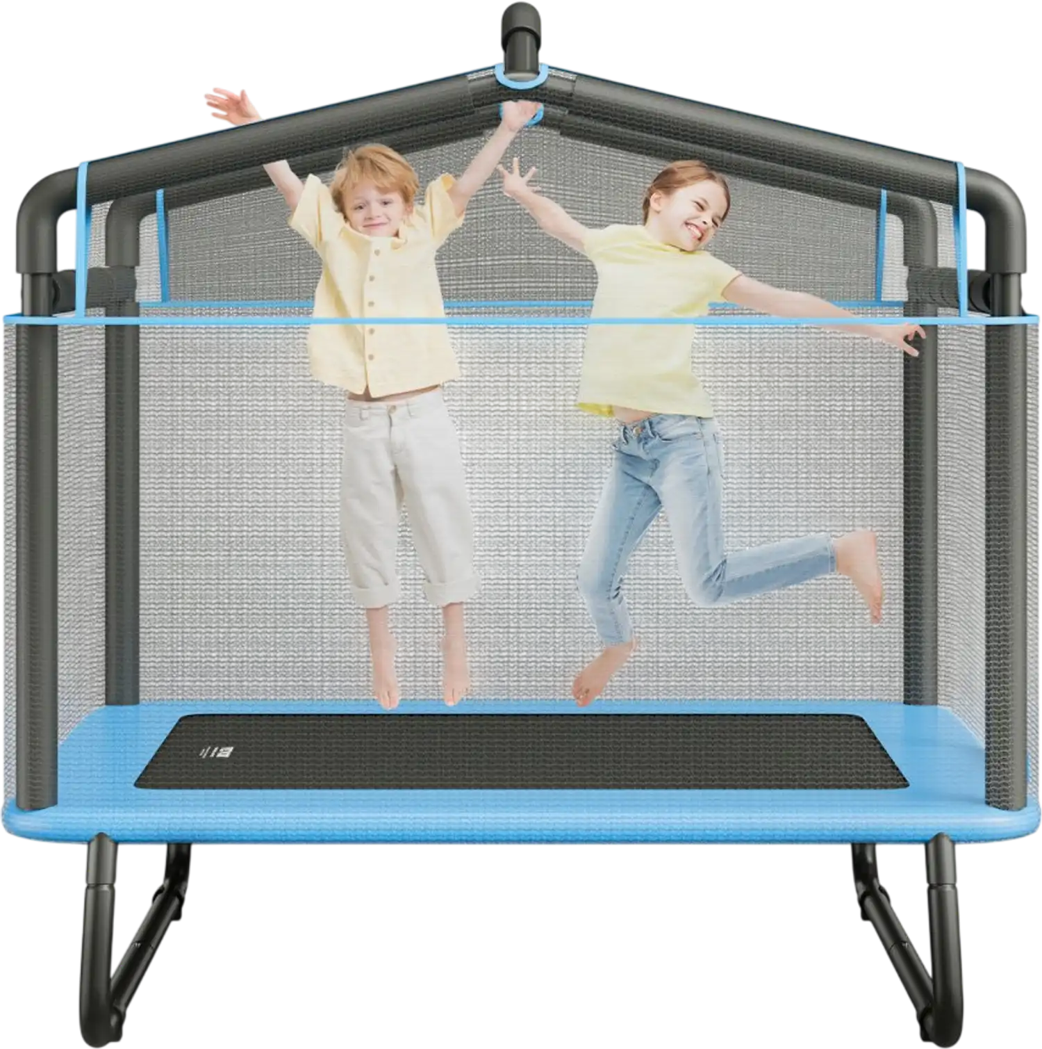 Vevor Trampoline 6' Kids Indoor/Outdoor with Safety Enclosure Net, Gymnastics Bar & Hammock New