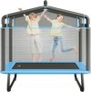 VEVOR 6FT Trampoline for Kids, 72" Indoor/Outdoor Toddlers Trampoline, Mini Baby Trampoline with Safety Enclosure Net, Gymnastics Bar, Hammock, Recreational Trampoline Birthday Gift for 3+ Years Kids