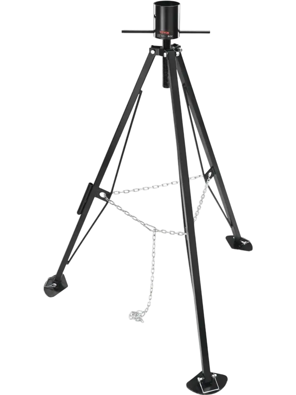 VEVOR 5th Wheel Tripod Stabilizer, 5000 LBS Load Capacity Tripod Fifth Wheel Stabilizer, 35"-57" Adjustable Height RV Gooseneck Stabilizer, Tripod Jack for Fifth-Wheel Trailers, RVs, and Campers