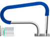 VEVOR Pool Handrail, 32 x 22.5 Swimming Pool Stair Rail, 304 Stainless Steel Stair Pool Hand Rail Rated 375lbs Load Capacity, Pool Rail with Quick Mount Base Plate, and Complete Mounting Accessories