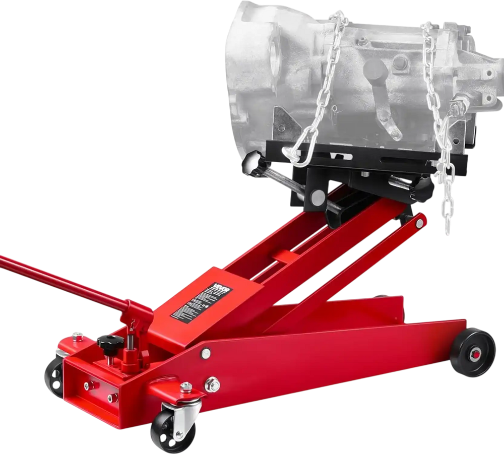 VEVOR Low Profile Floor Jack, 1000 lbs / 0.45 Ton Lifting Capacity Telescoping Transmission Floor Jack, 6.3-25.2 in Lifting Height, 360° Swivel Front wheels, Heavy-Duty Lift Hoist for Garage/Shop