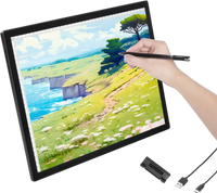 VEVOR Light Board, A3 LED Light Pad with 6 Level Dimmable Brightness, Rechargeable Light Table for Tracing, Light Box for Diamond Painting, Animation, Sketching, Drawing, Stenciling, Artists (Black)