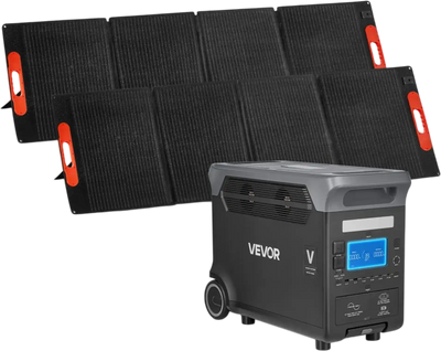 Vevor Portable Power Station 3000W 3072Wh Solar Generator with 2 200W Solar Panels New