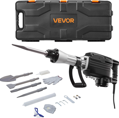 Vevor Demolition Jack Hammer 1200 BPM 2800W with 4 Chisels Carrying Case New