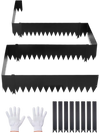 VEVOR Galvanized Steel Landscape Edging, 6-Pack 40 x 10 Inch Metal Edging for Landscaping with 8 Mounting Clips, Heavy Duty Metal Garden Edge Border for Flower Bed, Yard Pathway, Black