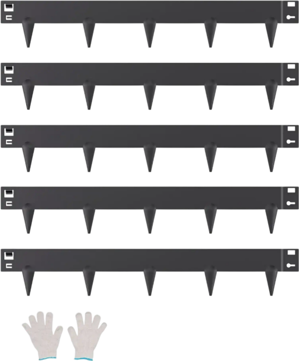 VEVOR Steel Landscape Edging, 5 Packs 39 x 3 in Rust-Resistant Metal Landscape Edging, Bendable Garden Edging Border, Heavy Duty Lawn Edging, Easy-to-Install, Flower Bed Yard Pathway Divider Black