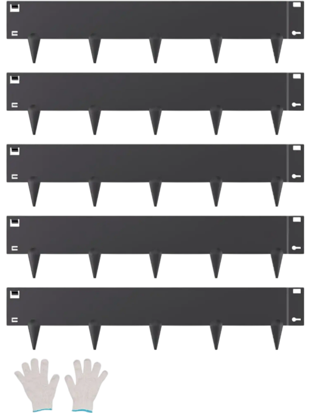 VEVOR Steel Landscape Edging, 5 Packs 39 x 5 in Rust-Resistant Metal Landscape Edging, Bendable Garden Edging Border, Heavy Duty Lawn Edging, Easy-to-Install, Flower Bed Yard Pathway Divider Black