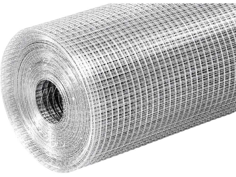VEVOR Hardware Cloth, 1/2 inch 72 inch x 100 ft 19 Gauge Chicken Wire Fence, Hot-Dip Galvanized After Welding Metal Wire Mesh Roll, Garden Plant Welded Fencing Roll Supports Poultry Netting Cage Fence