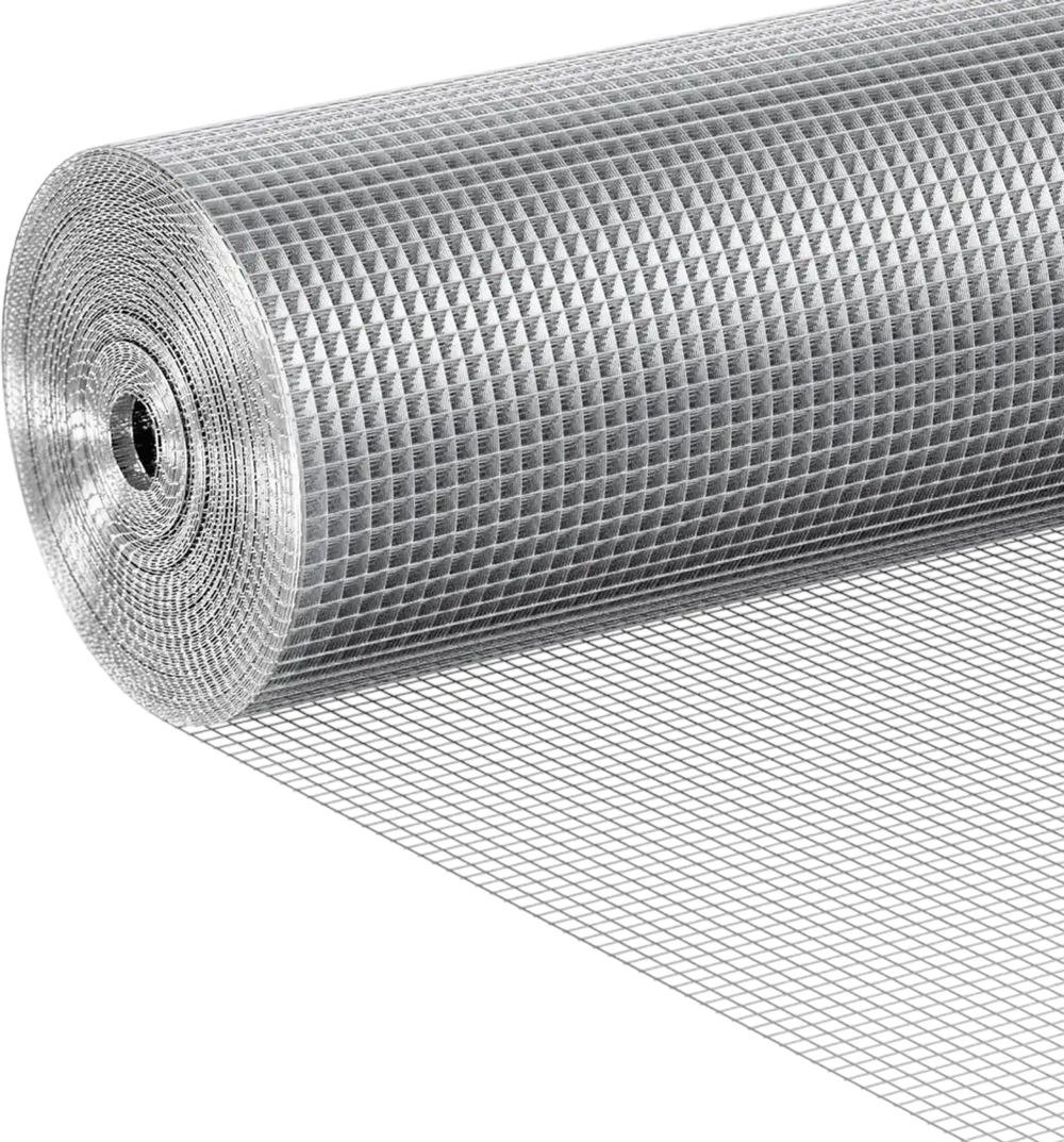 VEVOR Hardware Cloth 1/4 inch 36 inch x 50 ft 23 Gauge Chicken Wire Fence, Hot-Dip Galvanized After Welding Metal Wire Mesh Roll, Garden Plant Welded Fencing Roll Supports Poultry Netting Cage Fence
