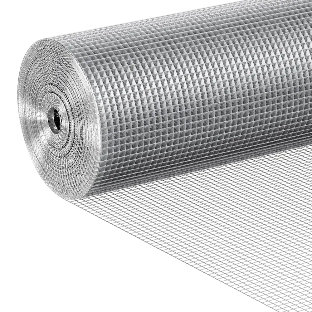 VEVOR Hardware Cloth 1/4 inch 48 inch x 100 ft 23 Gauge Chicken Wire Fence, Hot-Dip Galvanized After Welding Metal Wire Mesh Roll, Garden Plant Welded Fencing Roll Supports Poultry Netting Cage Fence