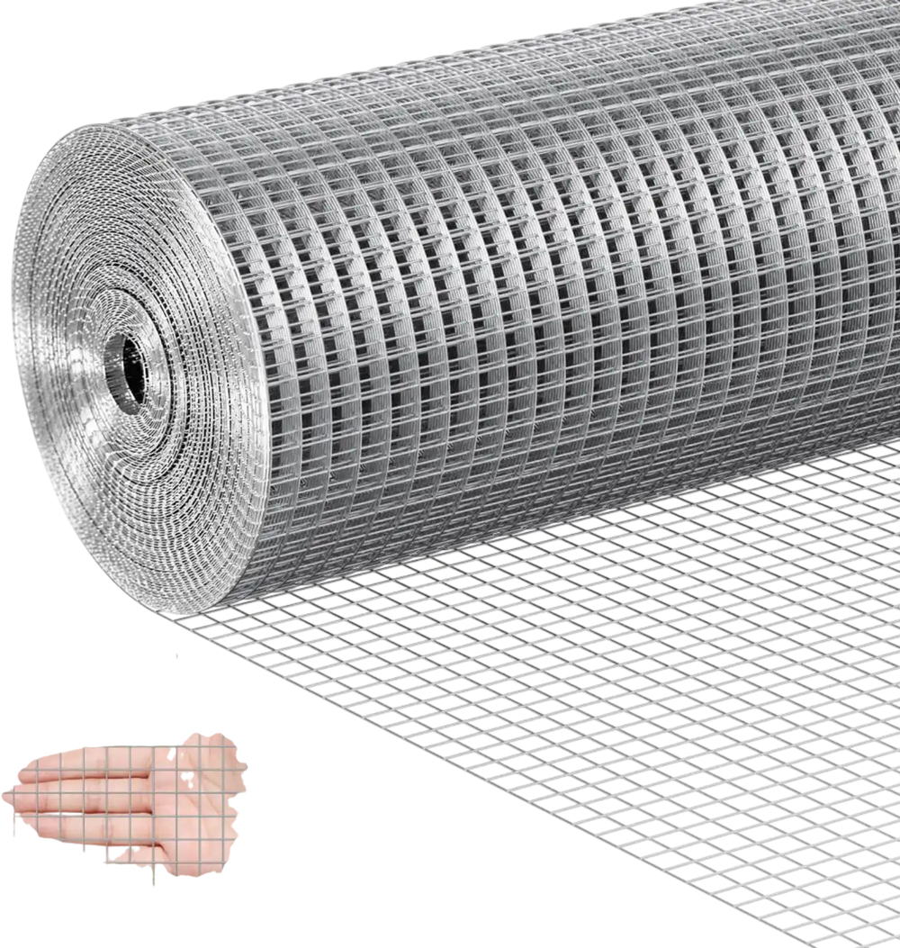 VEVOR Hardware Cloth, 1/2 inch 48in x 100 ft 19 Gauge, Hot Dipped Galvanized Wire Mesh Roll, Chicken Wire Fencing, Wire Mesh for Rabbit Cages, Garden, Small Rodents
