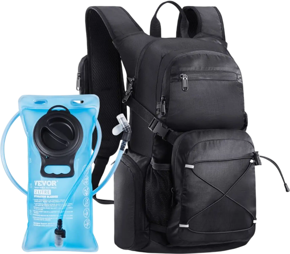 VEVOR Hydration Backpack, 25L Insulated Hydration Pack Backpack with 2L TPU Water Bladder, Hiking Water Backpack with Storage for Men Women, Hydro Water Daypack for Hiking Running Cycling Camping