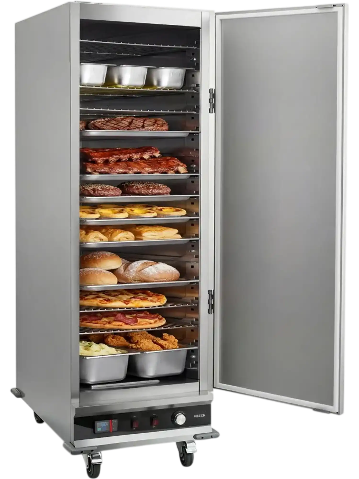 Vevor Food Warmer 16-Tier Commercial Warming Cabinet with Water Tray New