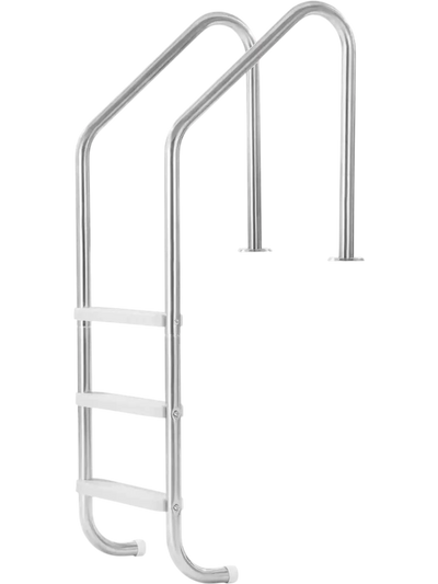 VEVOR Swimming Pool Ladder, 3-Step Stairs with Double Handrails, Non-slip Heavy Duty Wide Steps, Stainless Steel Frame, 265 lbs Capacity for 48-54 in Inground Pools Entry/Exits, Indoor & Outdoor