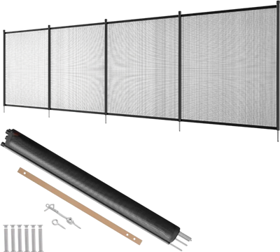 VEVOR Pool Fence, 4 x 12 FT Pool Fences for Inground Pools, Removable Child Safety Pool Fencing, Easy DIY Installation Swimming Pool Fence, 340gms Teslin PVC Pool Fence Mesh Protects Kids and Pets