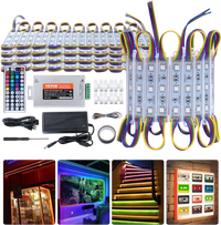 VEVOR 80PCS LED Storefront Lights, 41 ft, LED Module Lights, 5050 SMD 3-LED RGB Color Changing Window Lights with Remote Control for Business Store Window Advertising Letter Signs, IP68 Waterproof