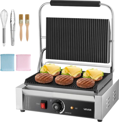 Vevor Panini Press Grill Commercial Electric Sandwich Maker 13.5
