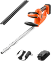 VEVOR Electric Hedge Trimmer, 1200 RPM, Cordless  Hedge Trimmer for Low Branch, 20V 2A Battery, Bush Trimmer with 20 in Dual Action Blade & Secure Design, Gardening Trimmer for Yard Lawn Care
