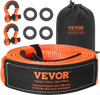 VEVOR Heavy Duty Tow Strap Recovery Kit 3 in x 20 ft (MBS-36,000 lbs) Tree Saver Winch Strap, Triple Reinforced Loop & Protective Sleeves & Storage Bag, 3/4" D-Ring Shackles, for Truck Jeep SUV ATV