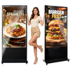 VEVOR 65 in Indoor Digital Signage 4K Floor Stand Advertising Display Kiosk, WiFi HDMI/USB Input Android OS, 178° Wide View, LCD Touchscreen Interactive Monitor, Mobile Commercial Totem Poster