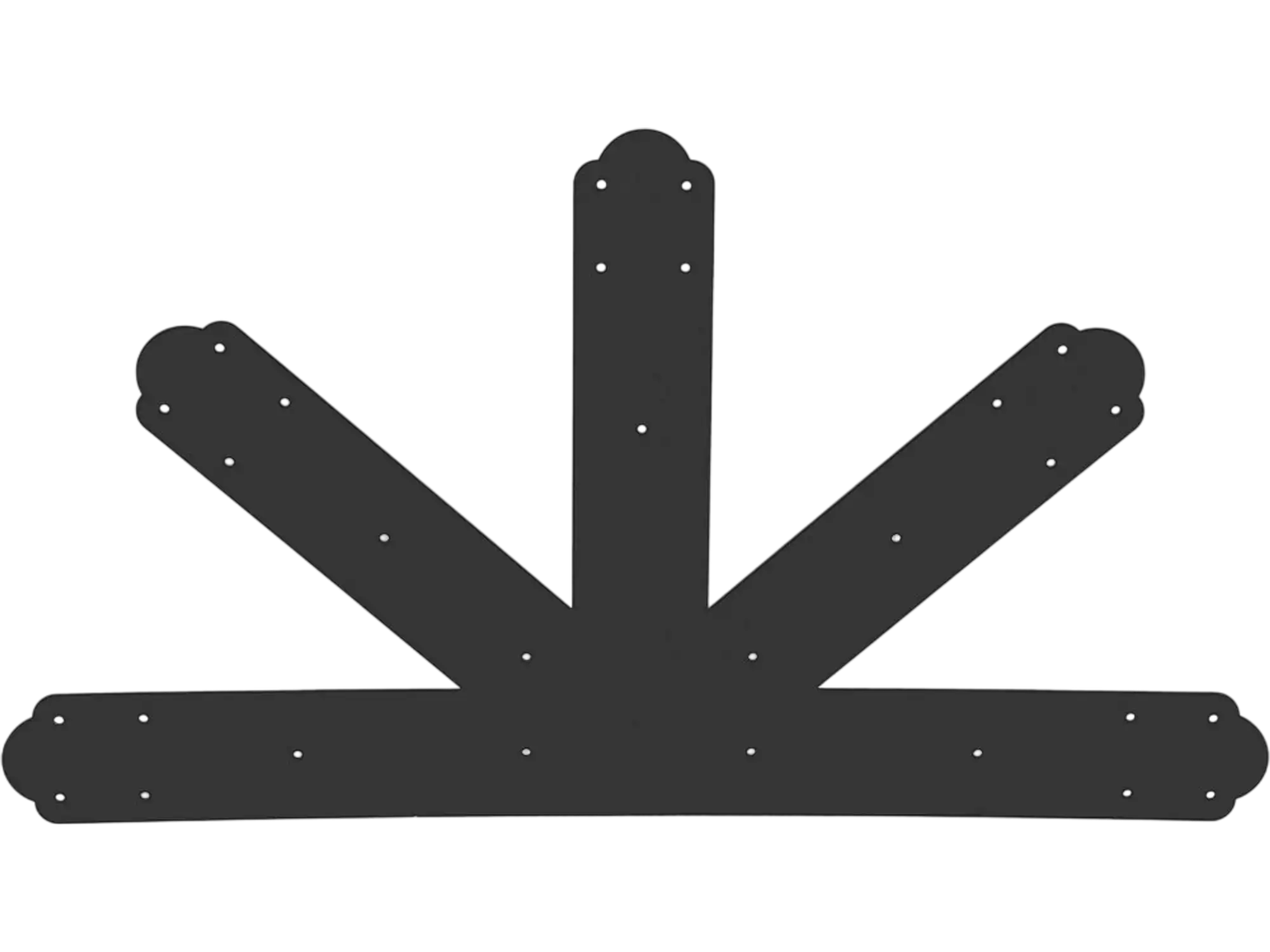 Vevor Gable Plate 12:12 Black Powder-Coated Truss Connector Bracket New