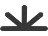 VEVOR Gable Plate, Black Powder-Coated Truss Connector Plates, 12:12 Pitch Gable Bracket, 4 mm / 0.16\" Steel Truss Nail Plates, Decorative Gable Plate with Bolts for Wooden Beam Use