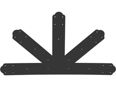 Vevor Gable Plate 12:12 Black Powder-Coated Truss Connector Bracket New