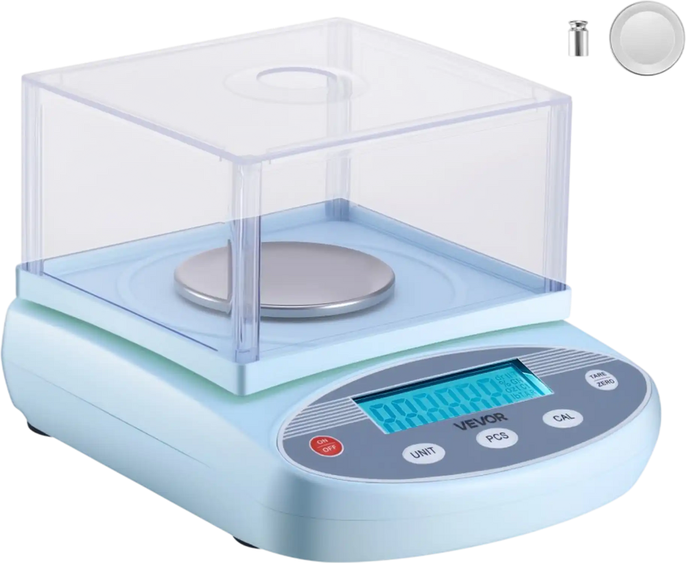 VEVOR Analytical Balance, 200 g x 0.001 g, High Precision Accuracy Lab Scale, 13 Units Electronic Digital Analytical Balance with Glass Draft Shield and Weighing Pan, for Laboratory Jewelry Pharmacy
