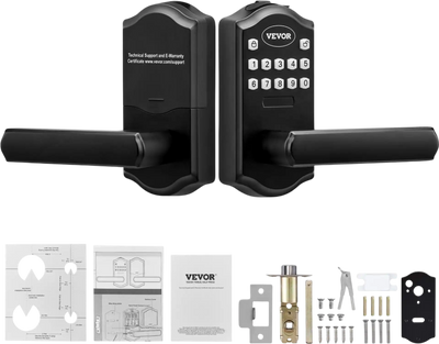 Vevor Door Lock Keyless Entry Electronic Keypad Lever Deadbolt Matte Black New