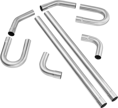 Vevor Exhaust Kit 8-Piece Universal Galvanized Steel Slip-Fit Joint Exhaust Pipe Kit New