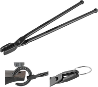 VEVOR Blacksmith Tongs, 18” Wolf Jaw Tongs, Carbon Steel Forge Tongs with A3 Steel Rivets, for Horseshoes, Curved Shapes, Block Forgings, for Beginner and Seasoned Blacksmiths and Bladesmiths
